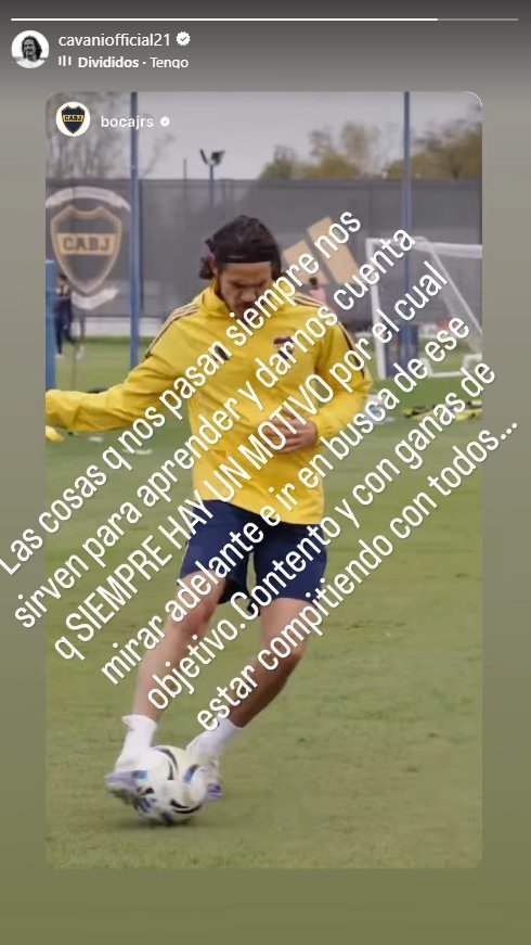 El mensaje de Edinson Cavani