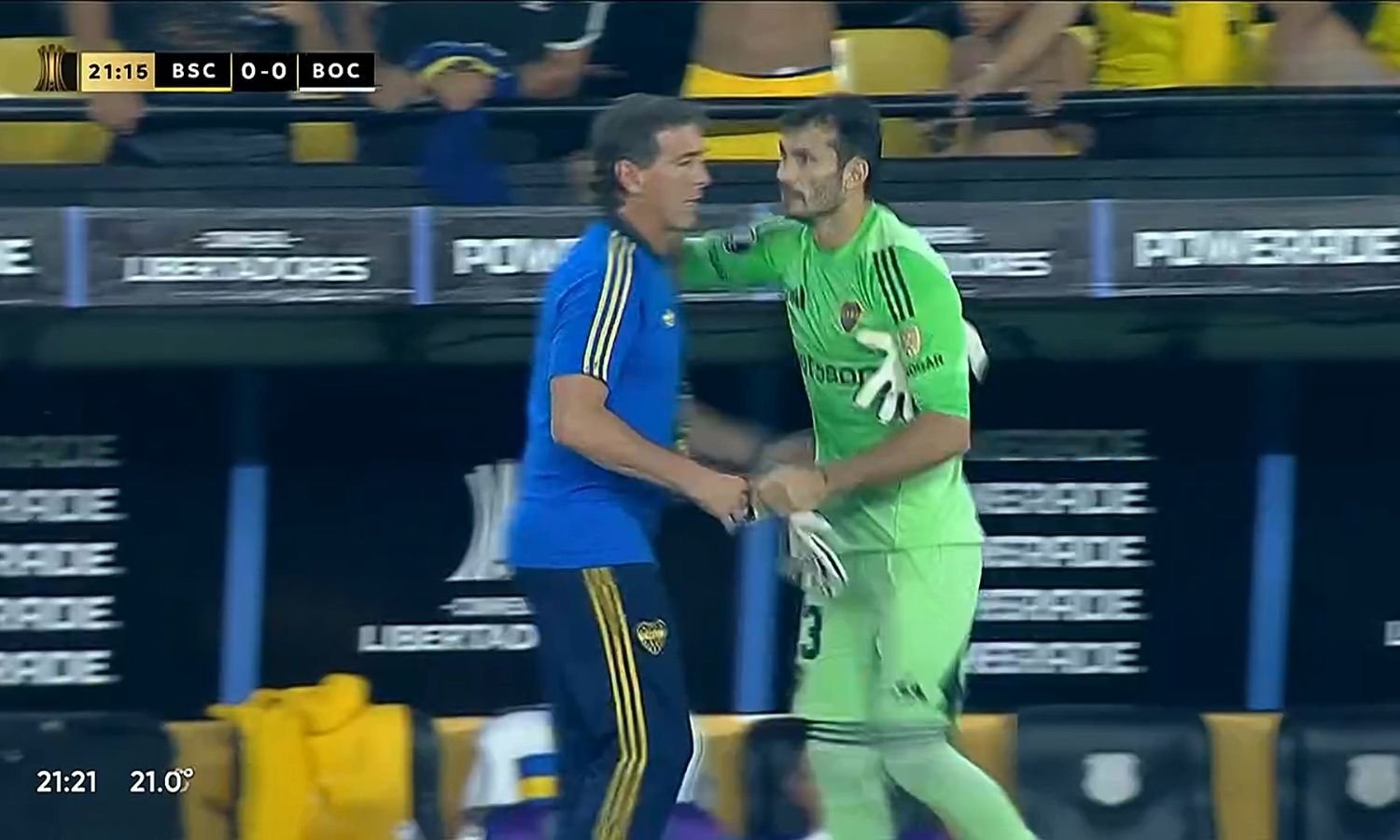 Javier García entró por Leandro Brey