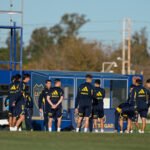 Jugadores entrenamiento Boca