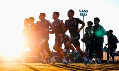 Jugadores Boca entrenamiento