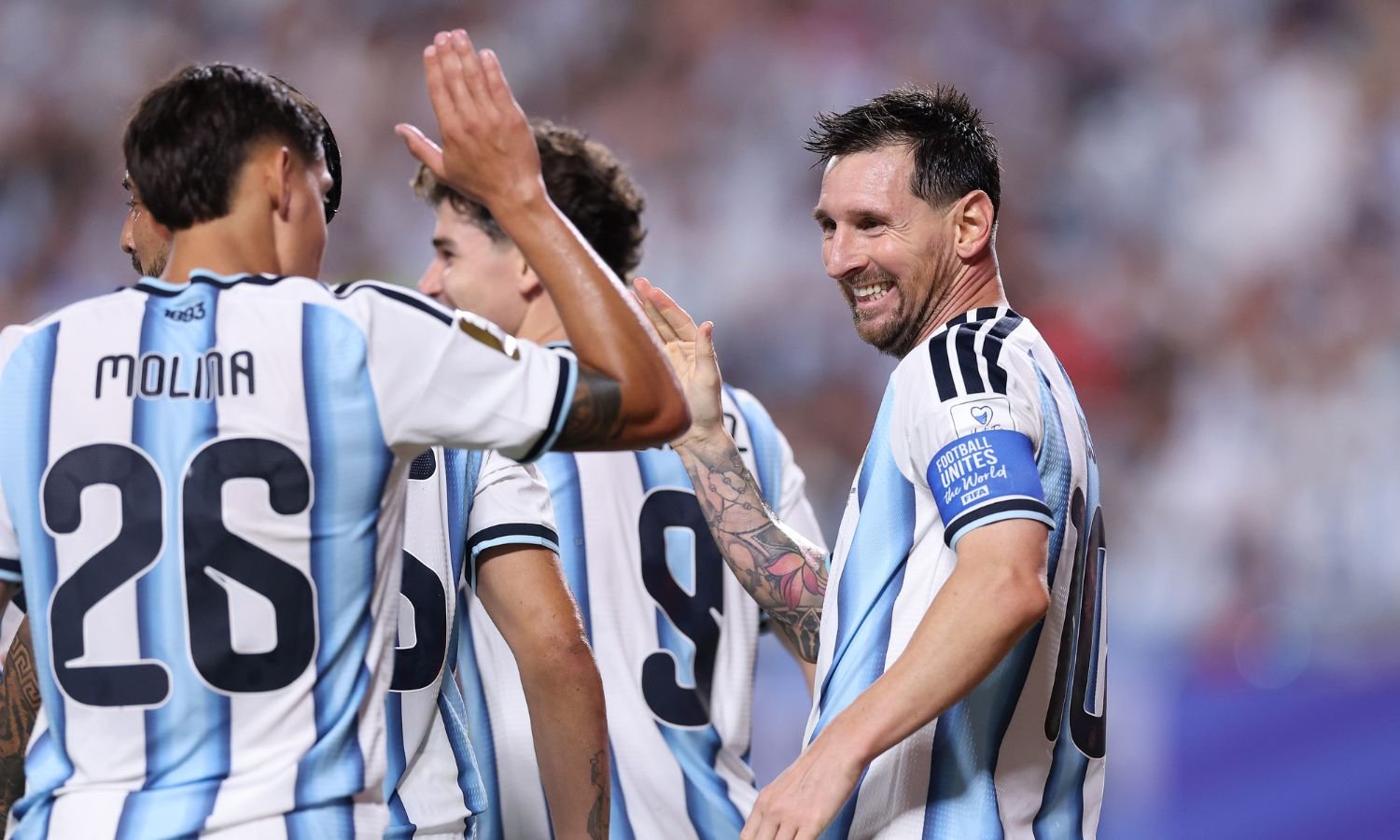 Lionel Messi y Nahuel Molina Argentina 3-0 Argelia Mundial 2026