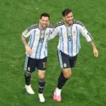 Messi y Paredes Selección Argentina vs Austria