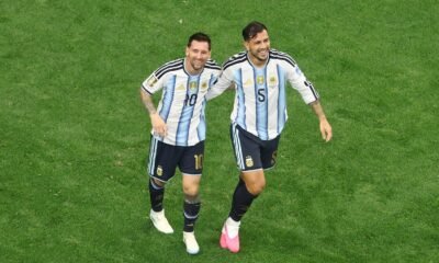 Messi y Paredes Selección Argentina vs Austria