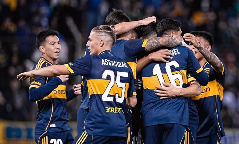 Festejo gol Boca vs Paranaense amistoso 2026