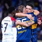 Festejo gol Lautaro Blanco f2 Boca vs Paranaense amistoso 2026