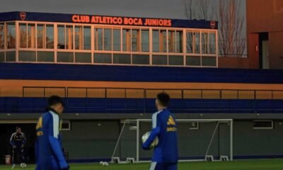 Jugadores Boca Predio entrenamiento