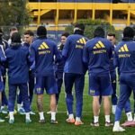 Jugadores entrenamiento Boca