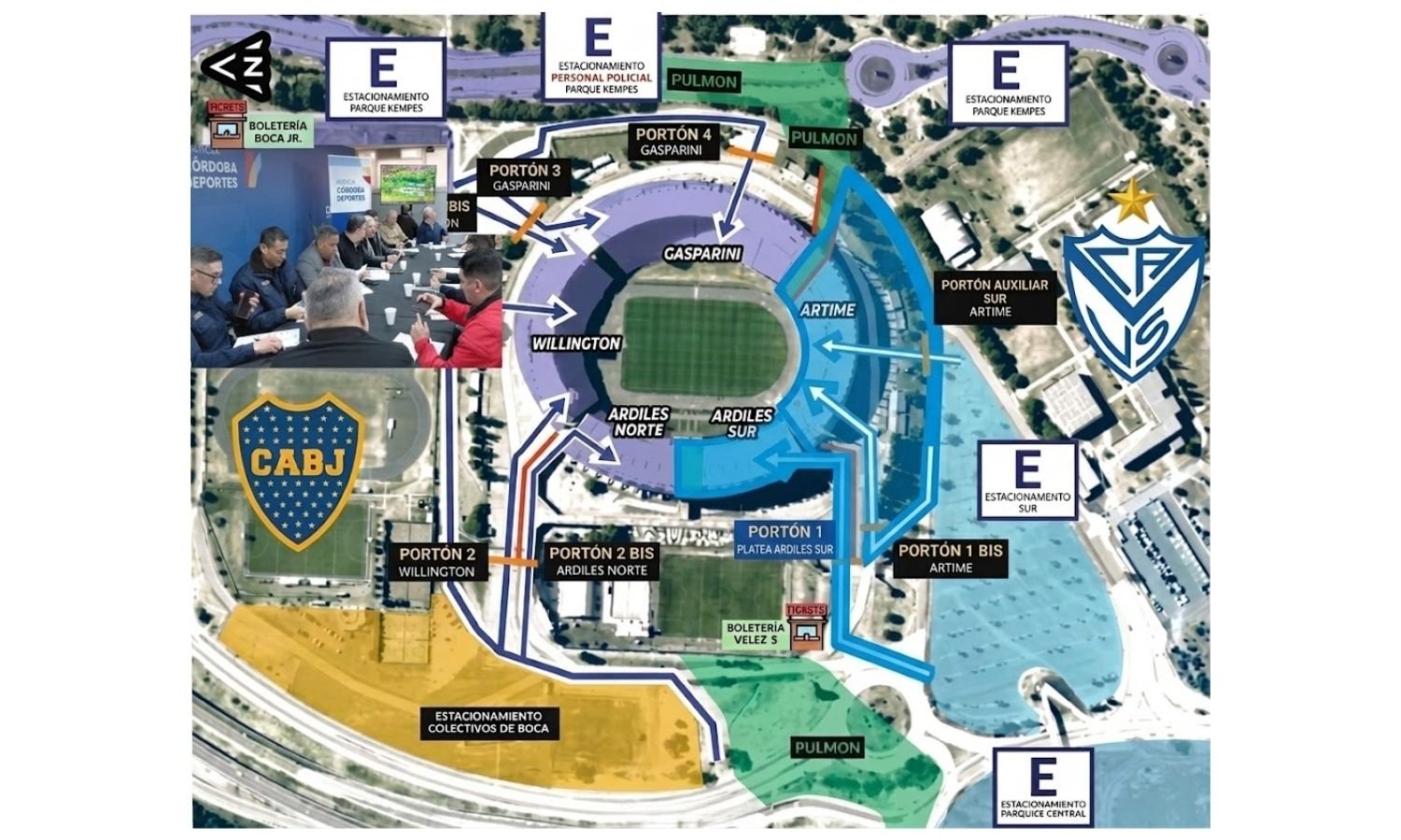 Accesos Boca vs Vélez estadio Mario Alberto Kempes Córdoba Copa ARgentina
