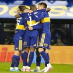 El festejo de Boca ante Lanús