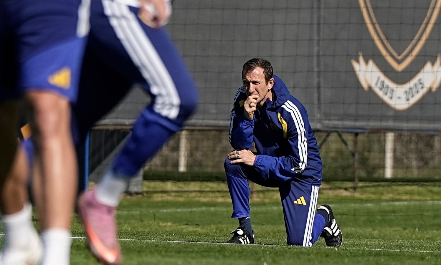 Rodolfo Arruabarrena durante el entrenamiento de Boca