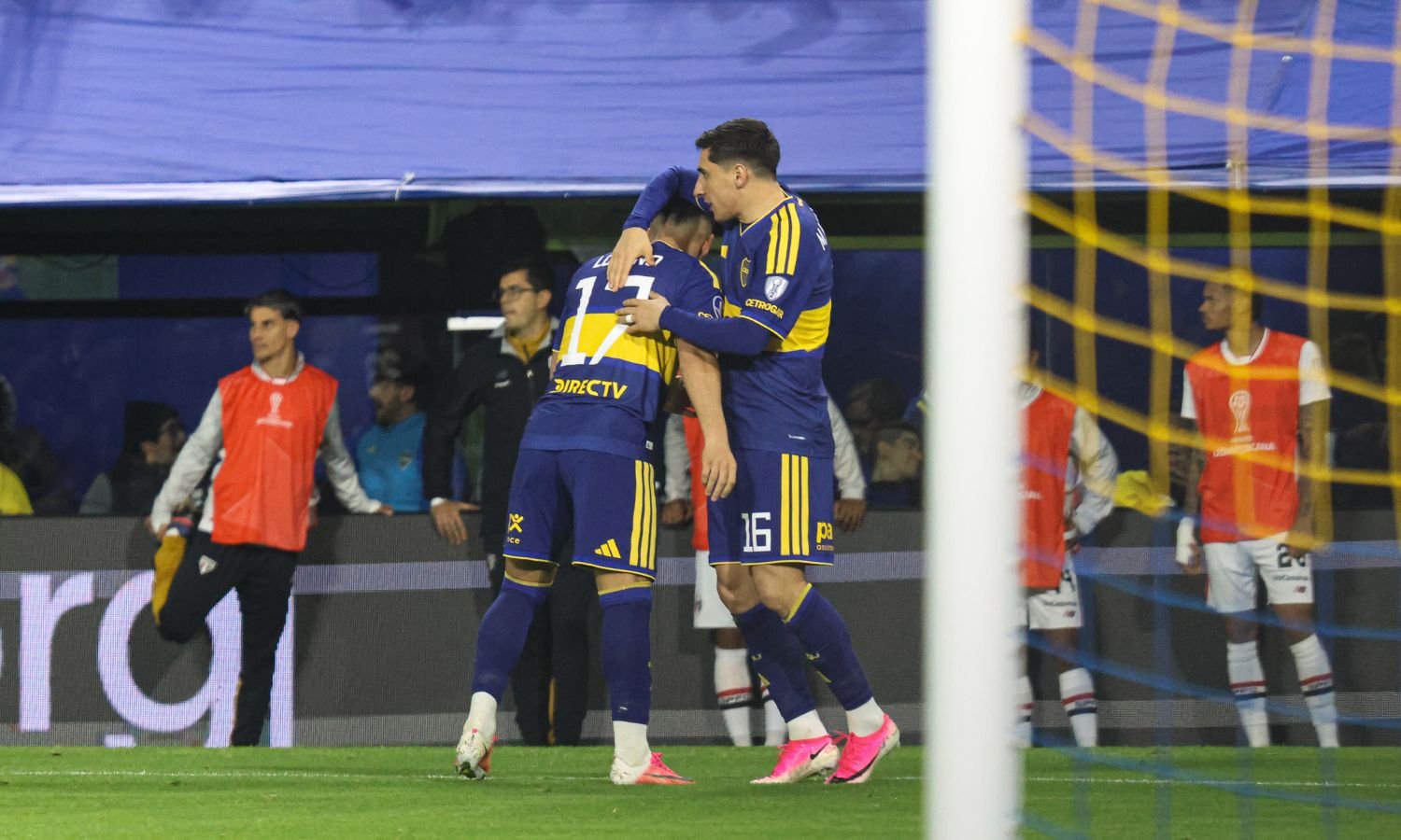 Festejo Boca vs San Pablo ida Sudamericana 2026