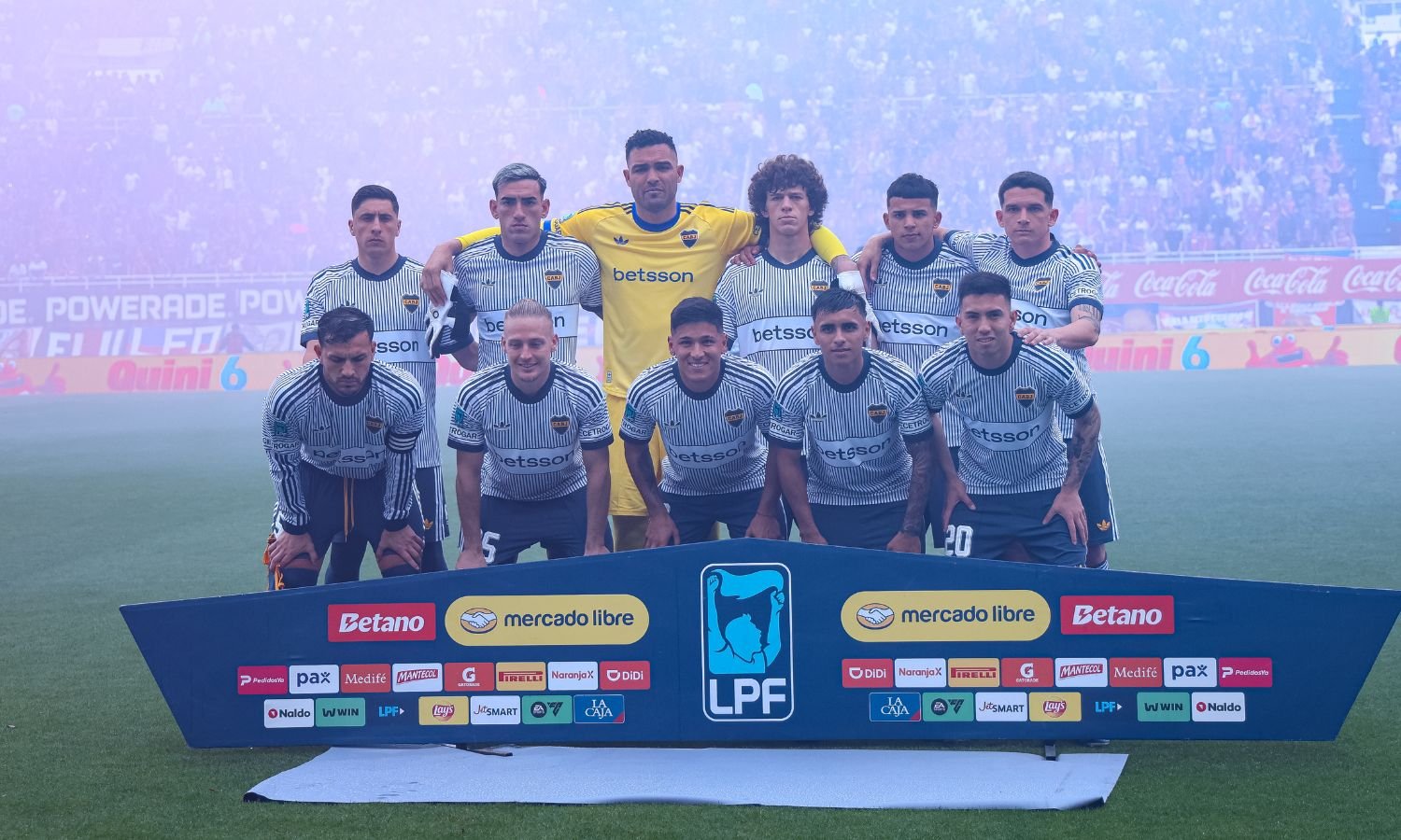 La formación inicial de Boca ante San Lorenzo por el Clausura 2026.