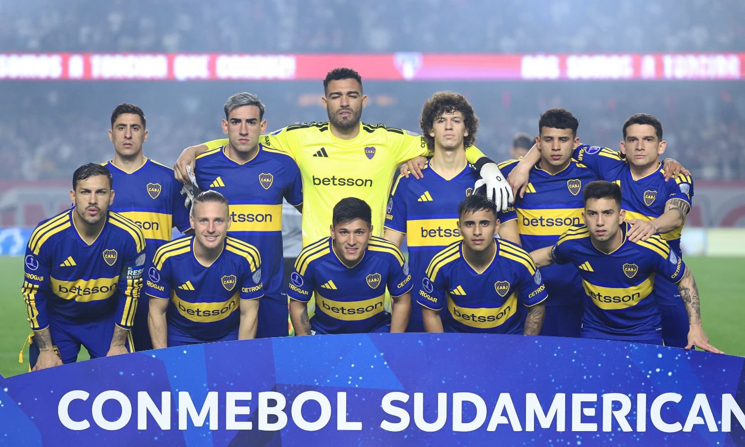 La formación inicial de Boca ante San Pablo en el Morumbí