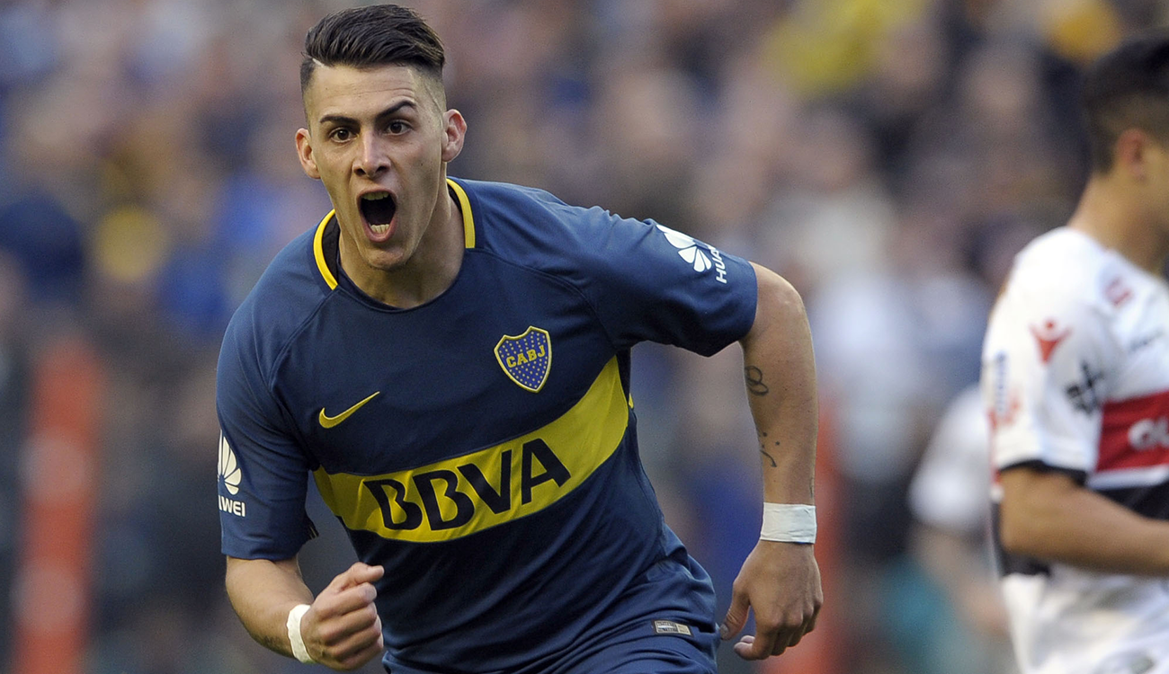 Cristian Pavón festejo Boca Chacarita Superliga Fecha 5