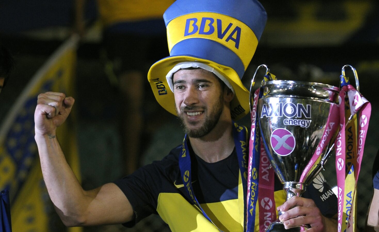 Pablo Pérez festejo Boca campeon 2017