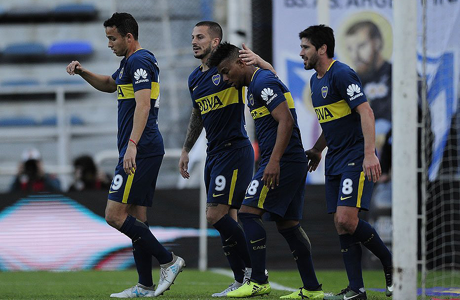 Festejo de gol Vélez Boca Superliga Fecha 4