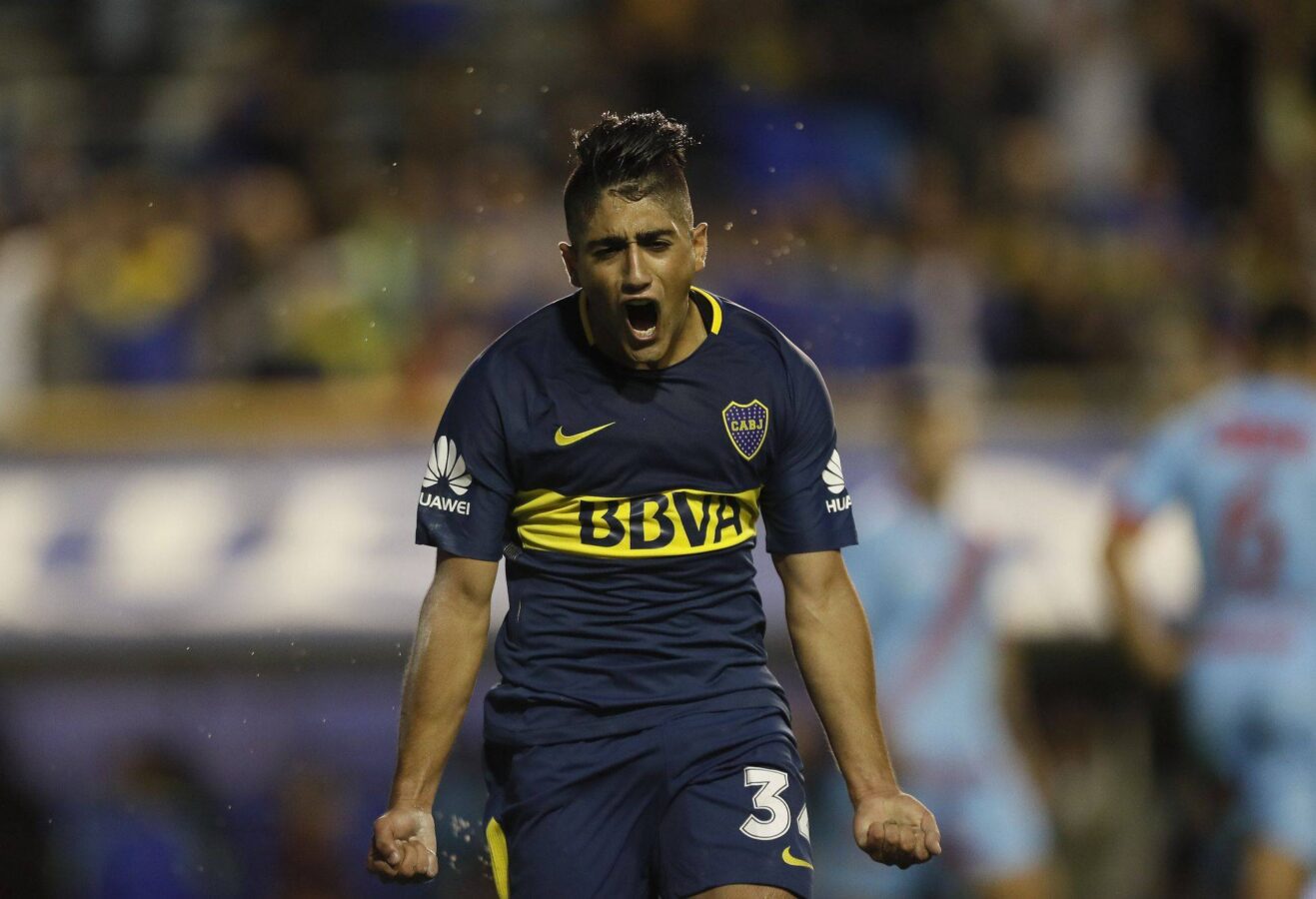 Festejo Guido Vadalá primer gol en Boca vs Arsenal Superliga 2017