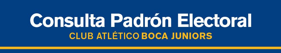 Consulta Padrón Electoral Elecciones Boca 2023.