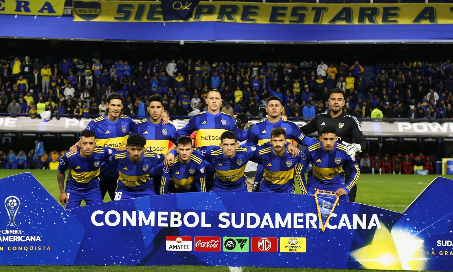 La formación inicial de Boca vs Nacional Potosí