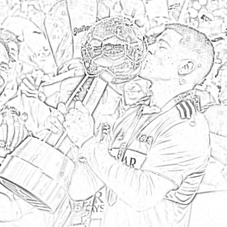 Marcos Rojo copa para colorear
