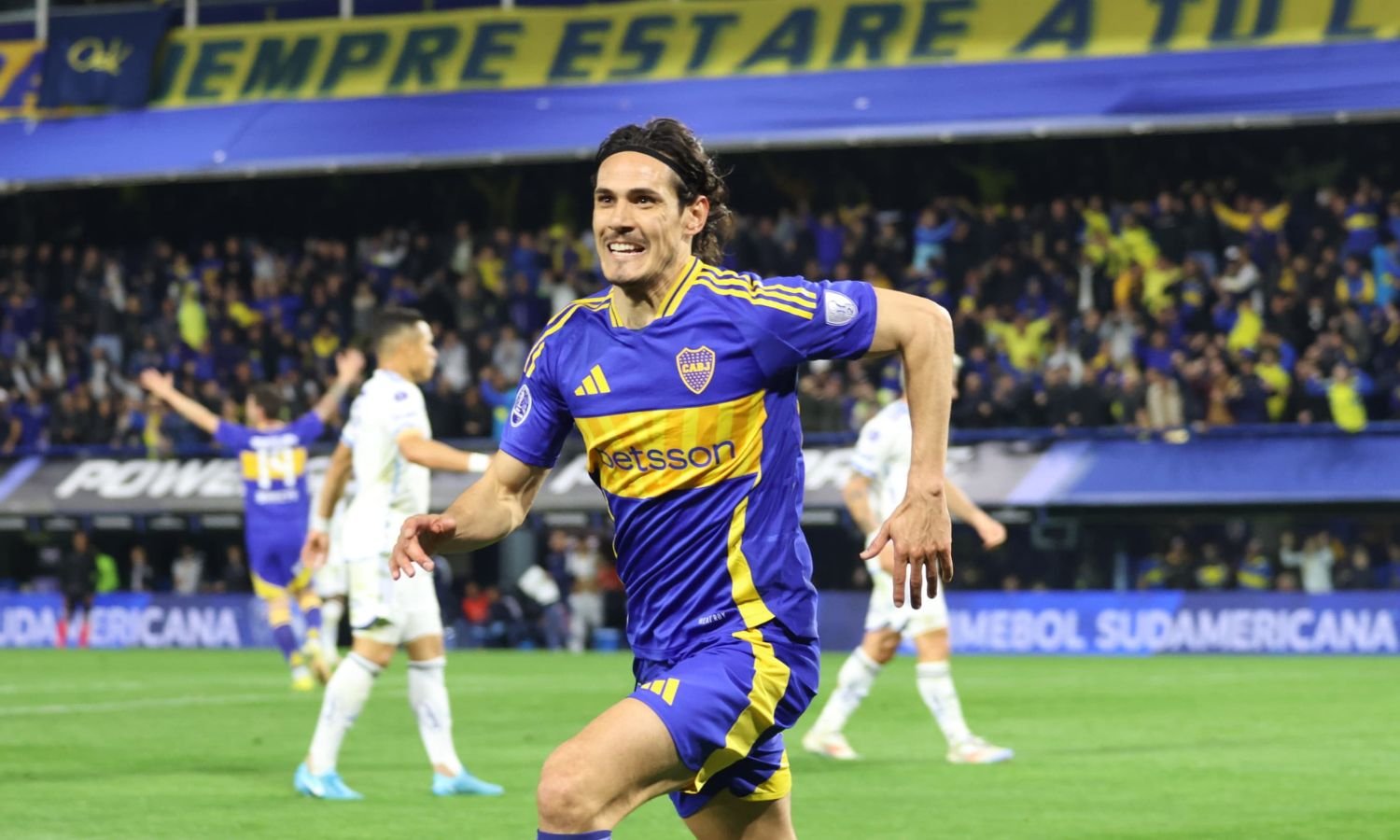 Cavani festejo Boca Cruzeiro Sudamericana 2024