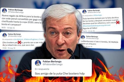 Mensajes odio presidente Vélez Fabian Berlanga contra Boca