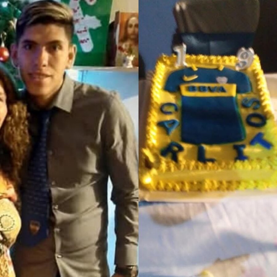 Carlos Palacios festejó su cumpleaños 19 con una torta de Boca.