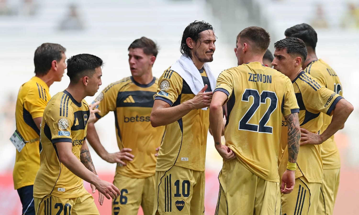 Jugadores de Boca vs Auckland City
