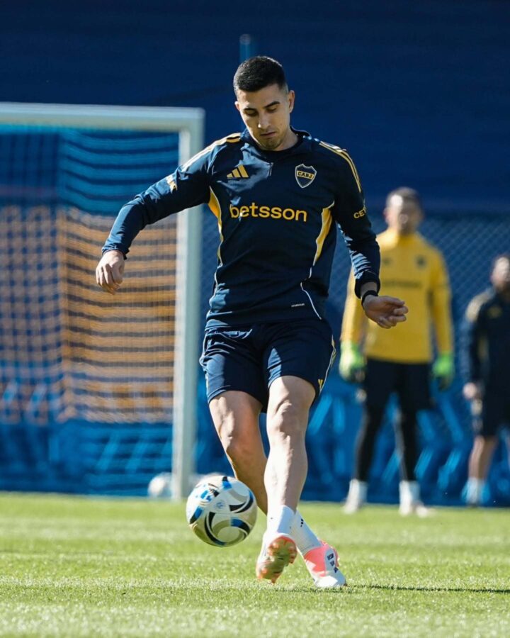 Boca, sin Russo, se prepara para visitar a Defensa y busca repetir el equipo Rodrigo Battaglia durante el entrenamiento