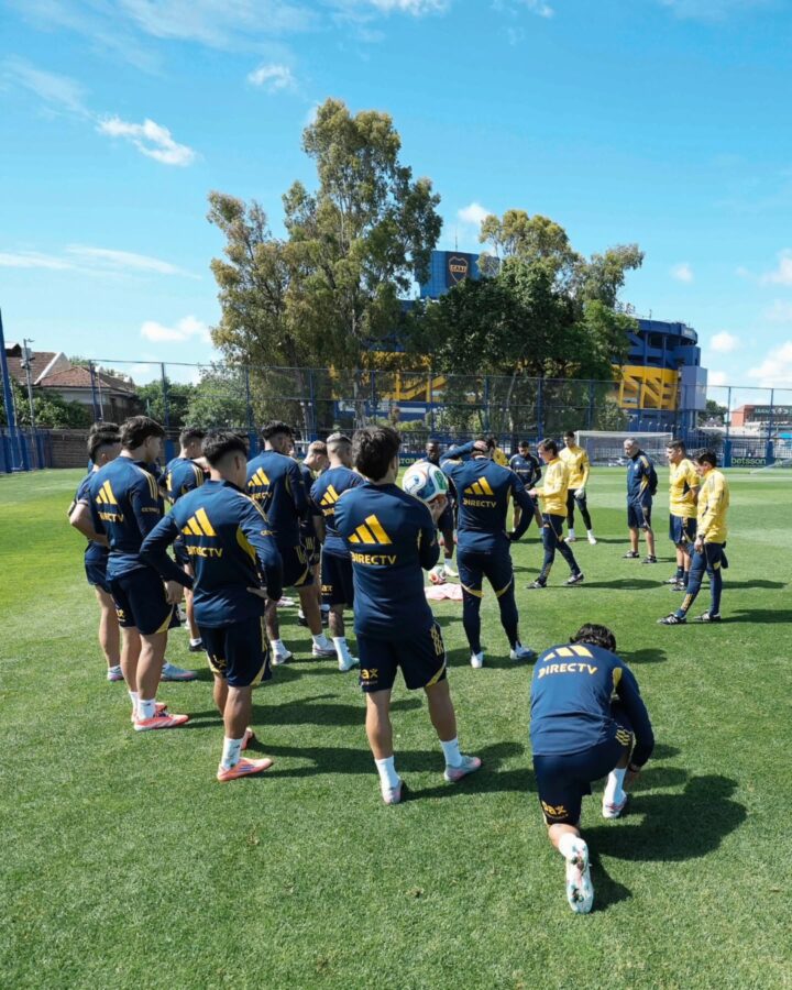 Boca hoy: última práctica y las ausencias de peso ante Tigre Entrenamiento de Boca en Casa Amarilla