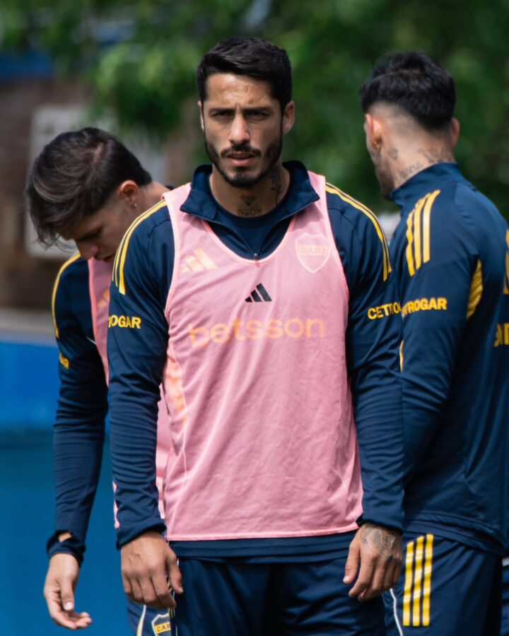 Nicolás Figal entrenamiento de Boca