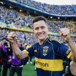 Ander Herrera en La Bombonera festejo Superclásico