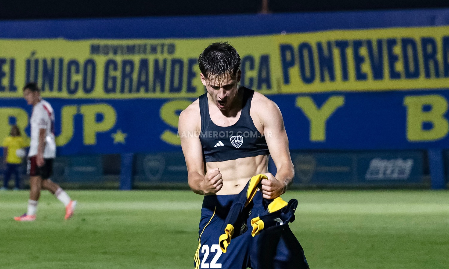 Festejo Iker Zufiaurre Boca vs River reserva semifinal Torneo Proyección Clausura