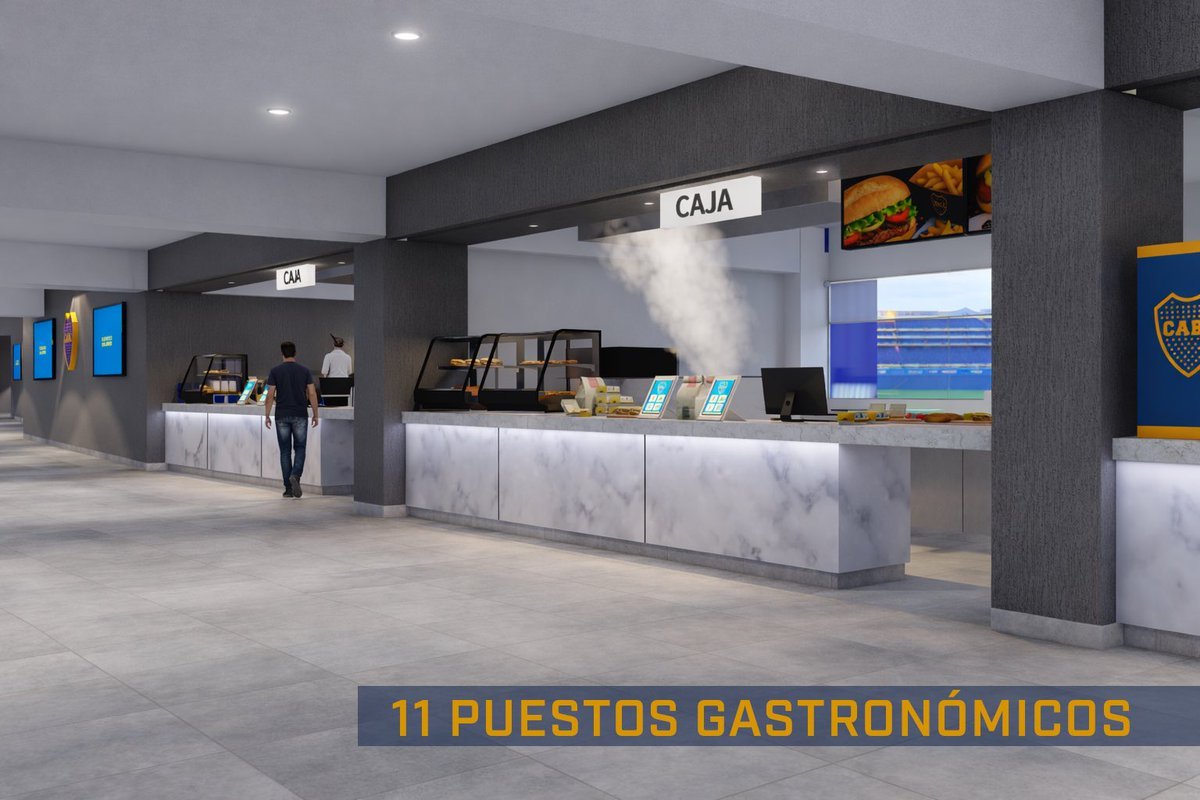 Nuevo patio de comidas platea L de La Bombonera