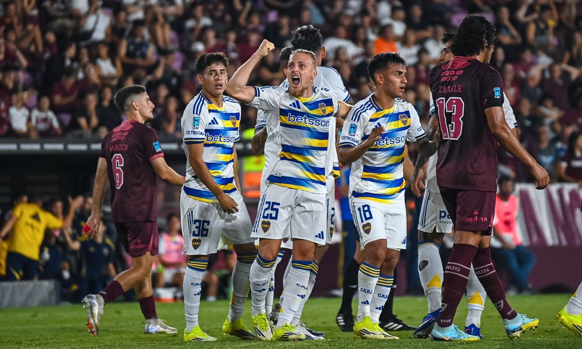 Festejo Ascacibar Boca vs Lanús Apertura 2026