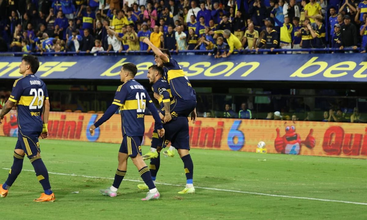 Festejo Tomas Aranda Boca vs Instituto