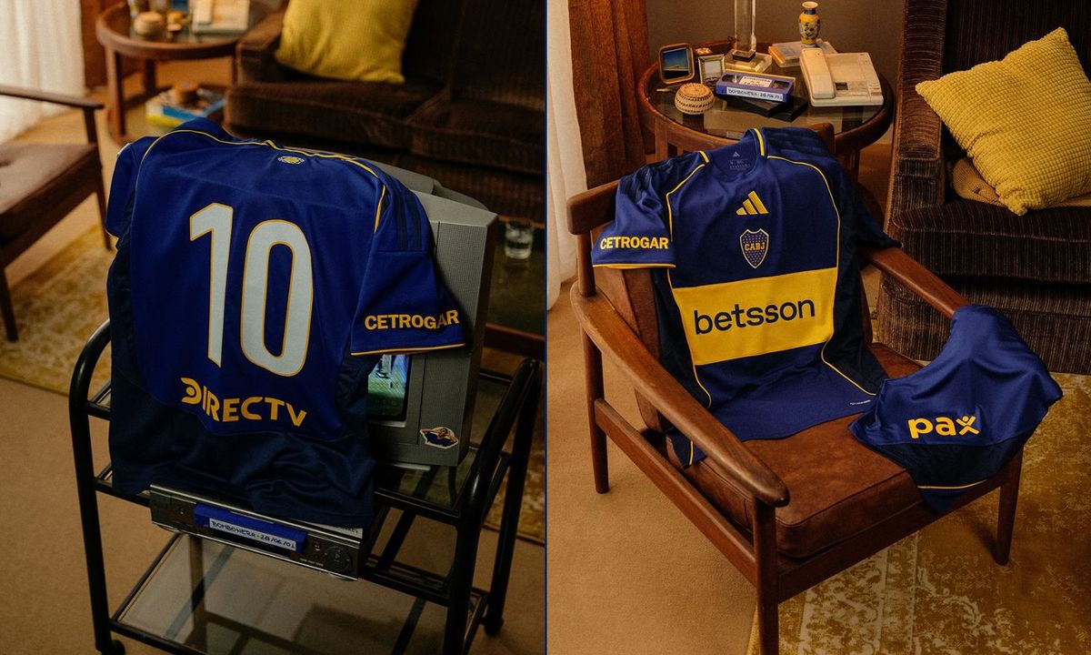 Boca camiseta 25 aniversario Bicampeón de América 2001 detalles