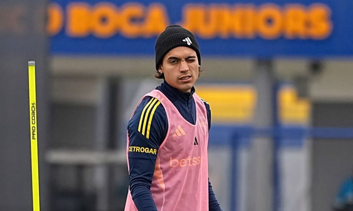 Exequiel Zeballos entrenamiento Boca