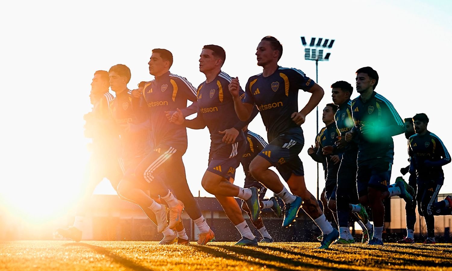 Jugadores Boca entrenamiento