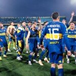El festejo de Boca tras el triunfo sobre Racing