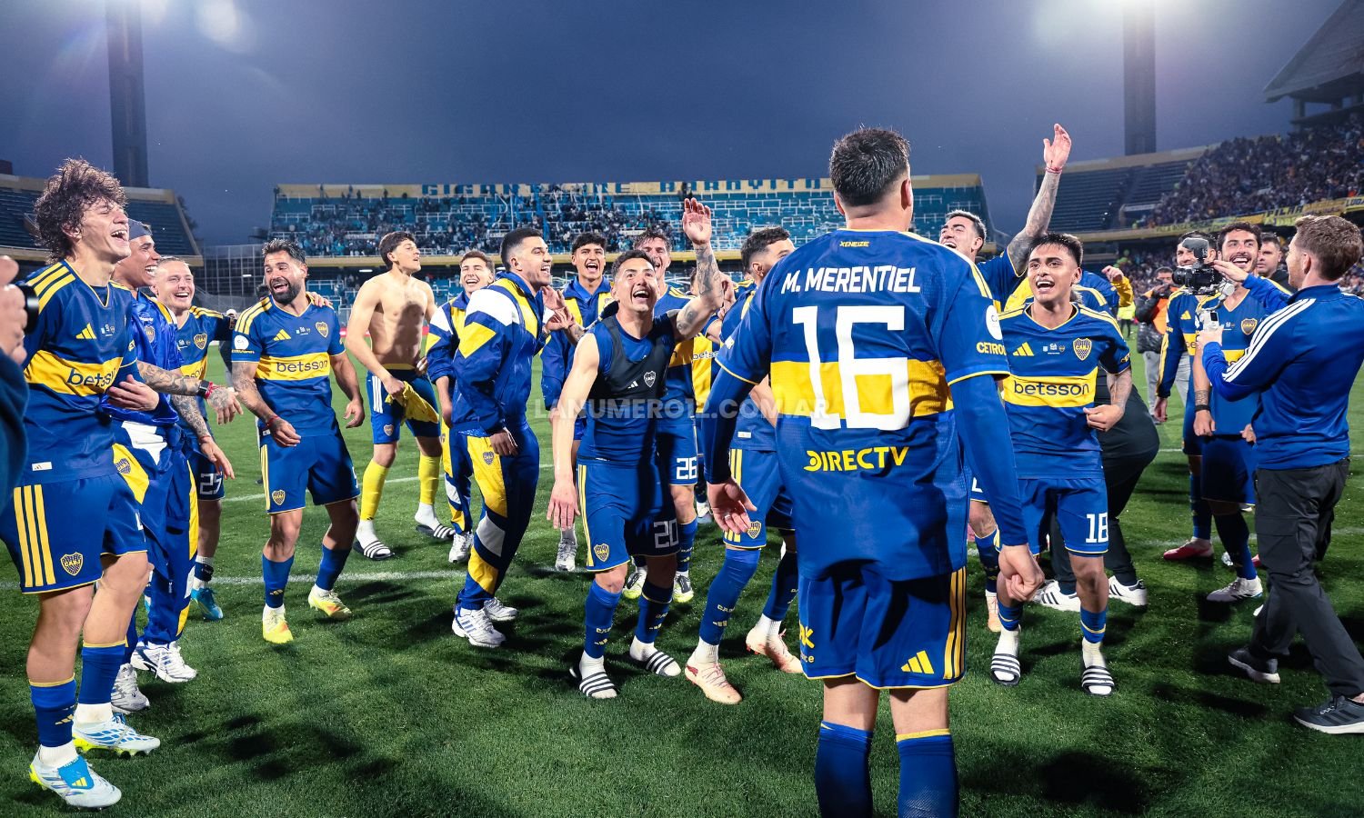 El festejo de Boca tras el triunfo sobre Racing