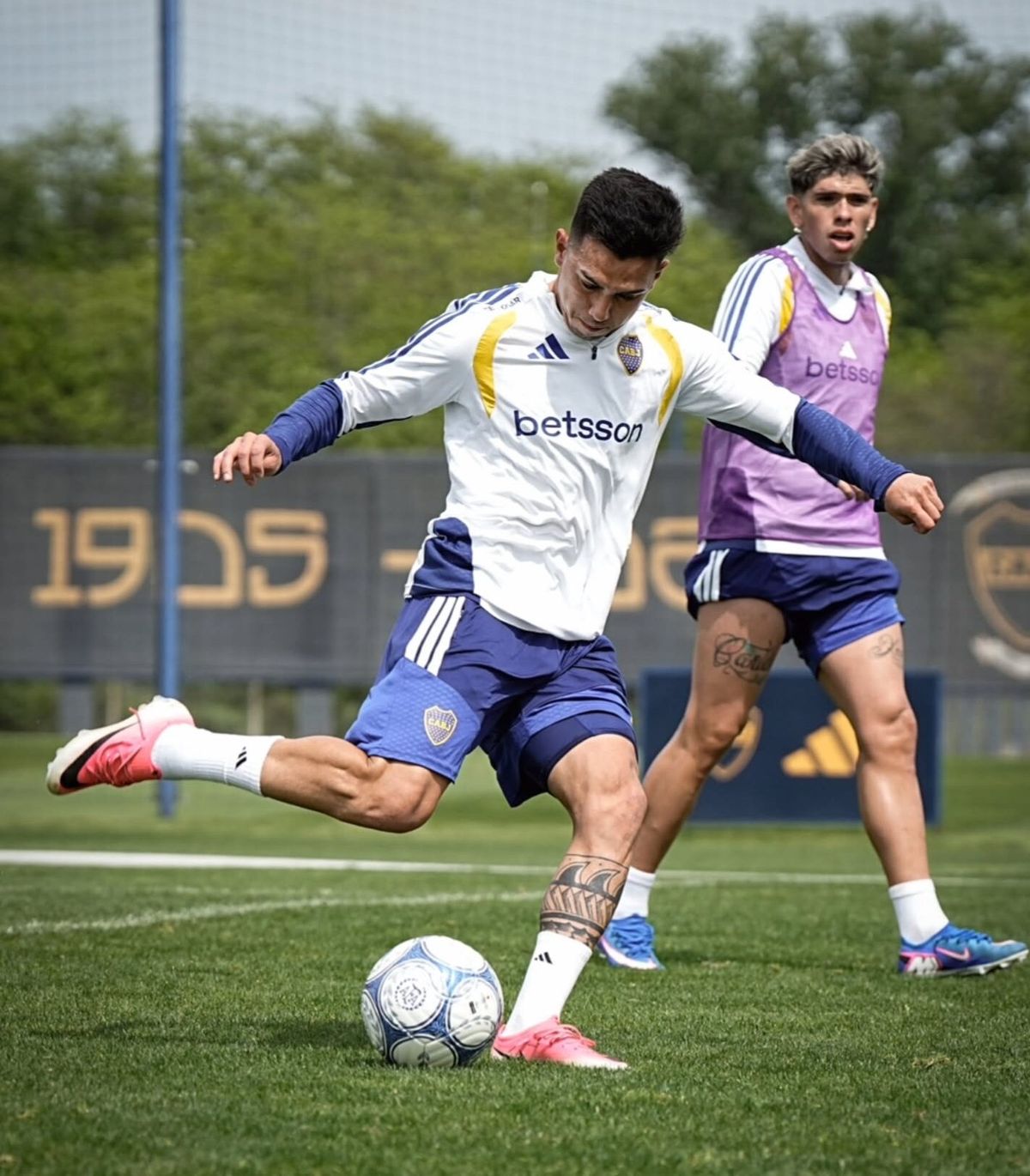 Fútbol en la práctica de Boca