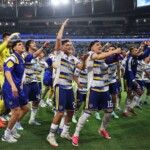 El festejo de Boca en el Maracaná.