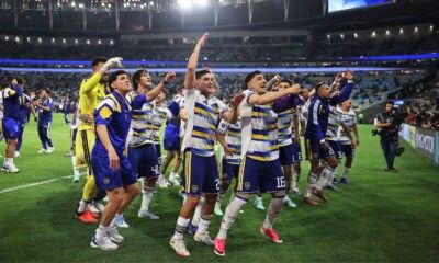 El festejo de Boca en el Maracaná.