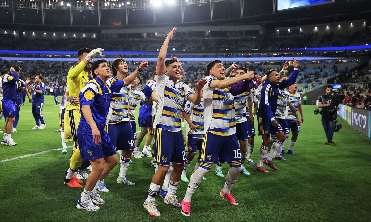 El festejo de Boca en el Maracaná.