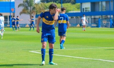 Festejo Rodrigo Bacidalupe reserva de Boca vs Estudiantes RC