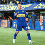 Leonel Flores convirtió el segundo gol de Boca ante Talleres.