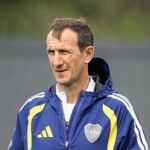 Rodolfo Arruabarrena durante el entrenamiento de Boca Juniors