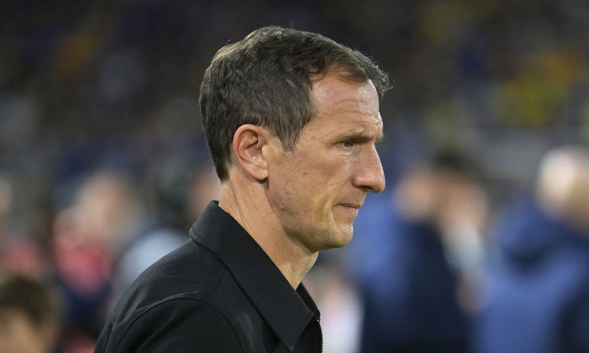Rodolfo Arruabarrena en el partido de ida de la semifinal de la Copa Sudamericana